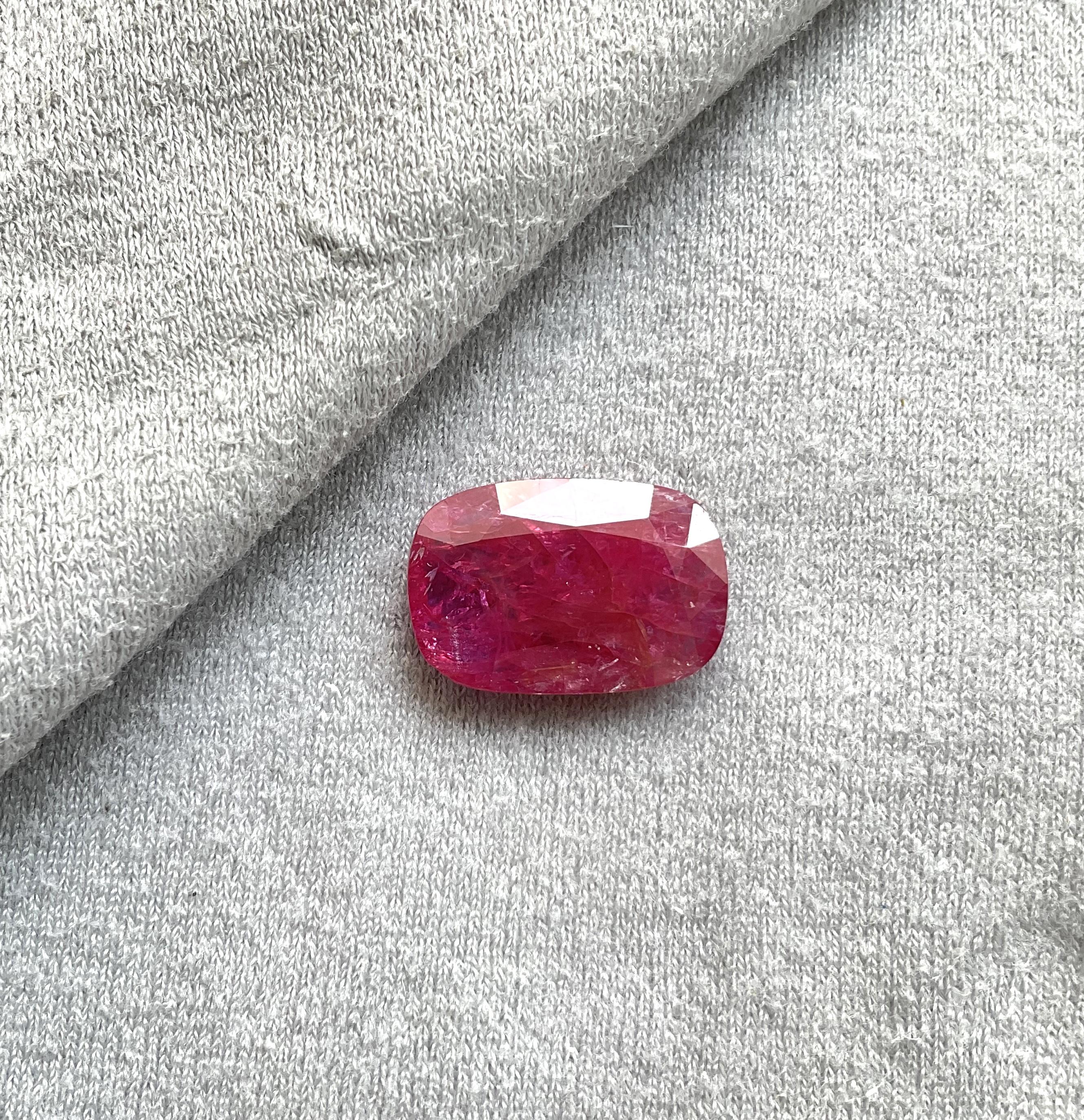 As we are auction partners at Gemfields, we have sourced these rubies from winning auctions and had cut them in our in house manufacturing responsibly.

Weight: 12.10 Carats
Size: 19x4x13 MM
Pieces: 1
Shape: Faceted octagon Cushion cut stone