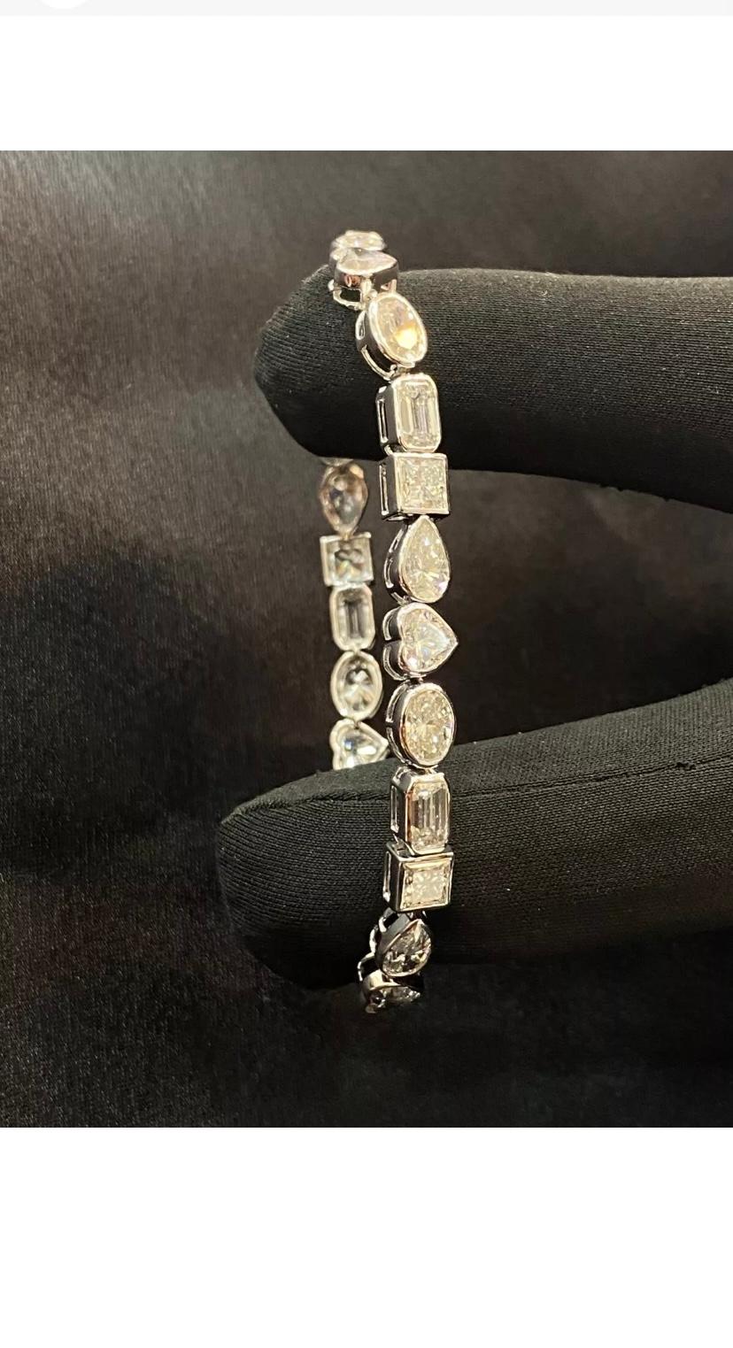 Bracciale da tennis con diamanti naturali certificati da 12,50 carati in vendita 4
