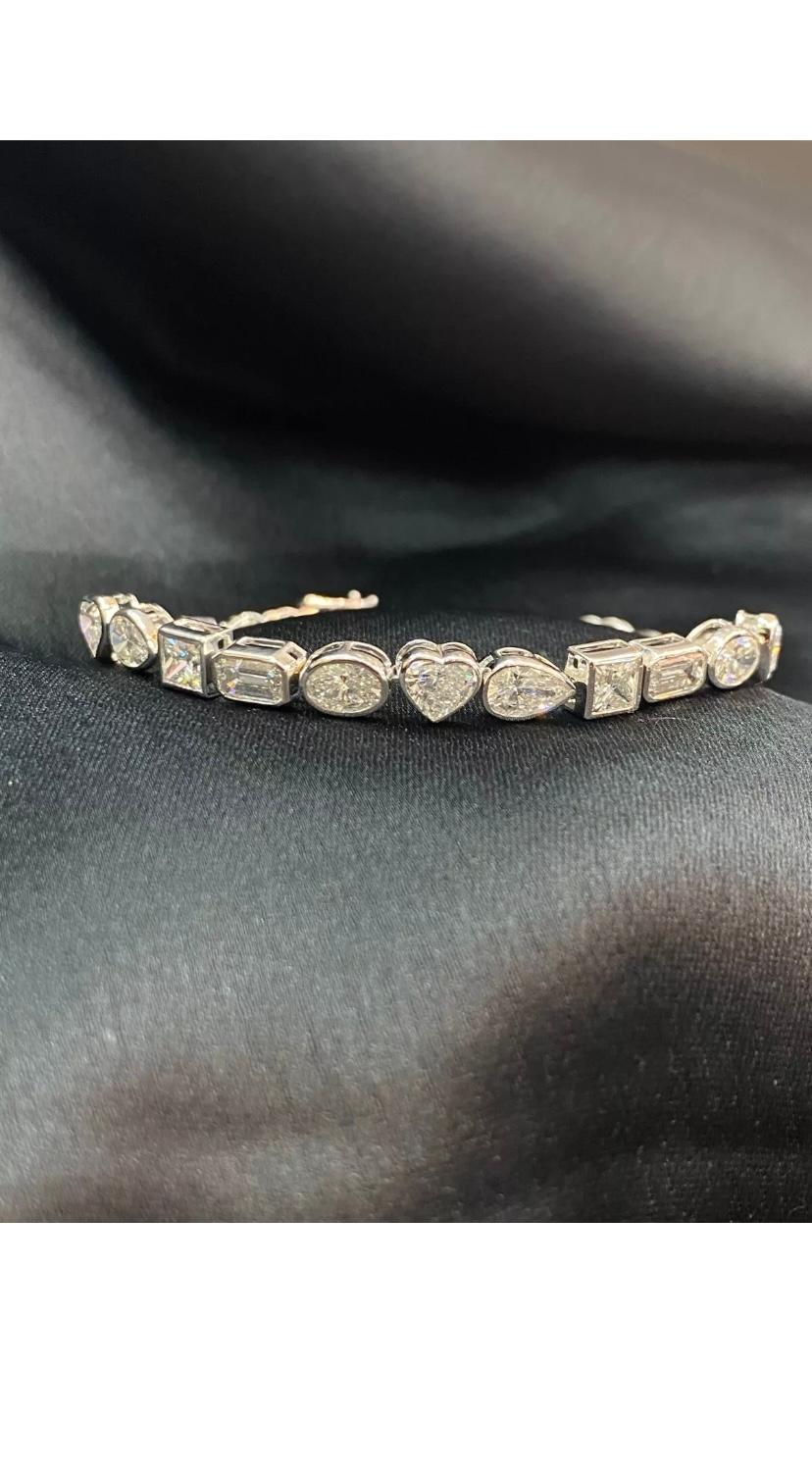 Bracciale da tennis con diamanti naturali certificati da 12,50 carati in vendita 5