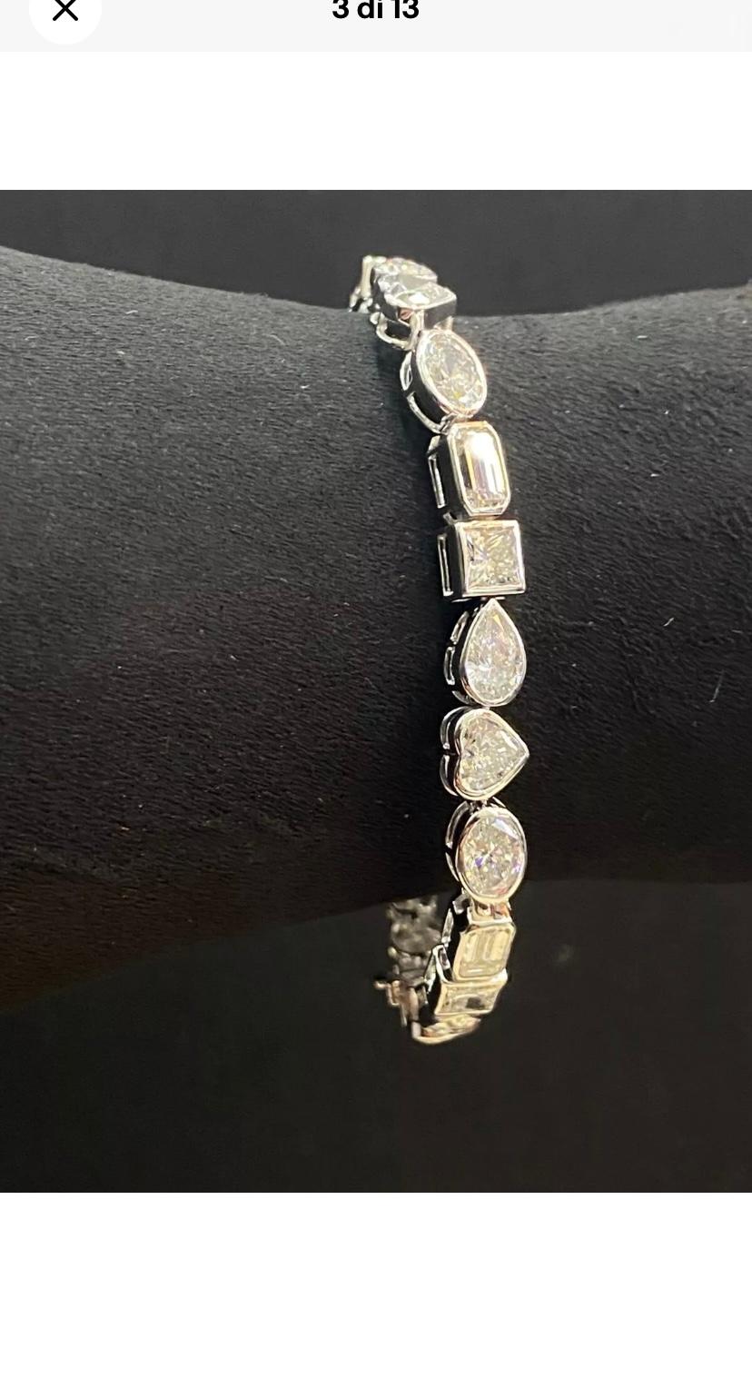 Bracciale da tennis con diamanti naturali certificati da 12,50 carati in vendita 6