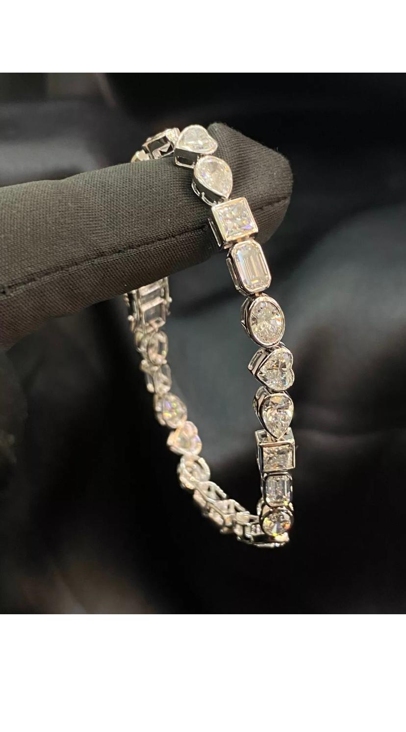Bracciale da tennis con diamanti naturali certificati da 12,50 carati in vendita 7