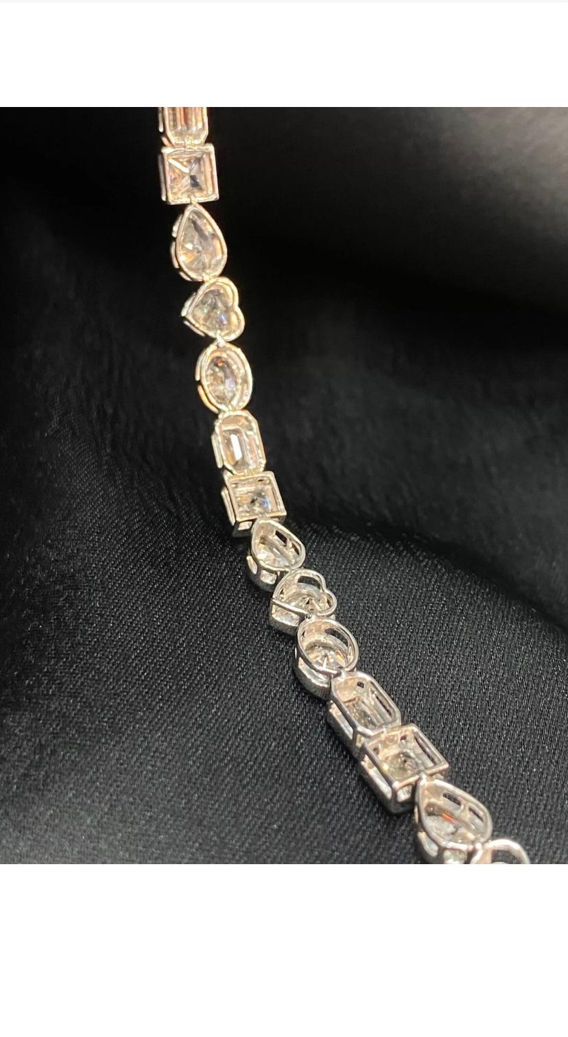 Bracciale da tennis con diamanti naturali certificati da 12,50 carati in vendita 8