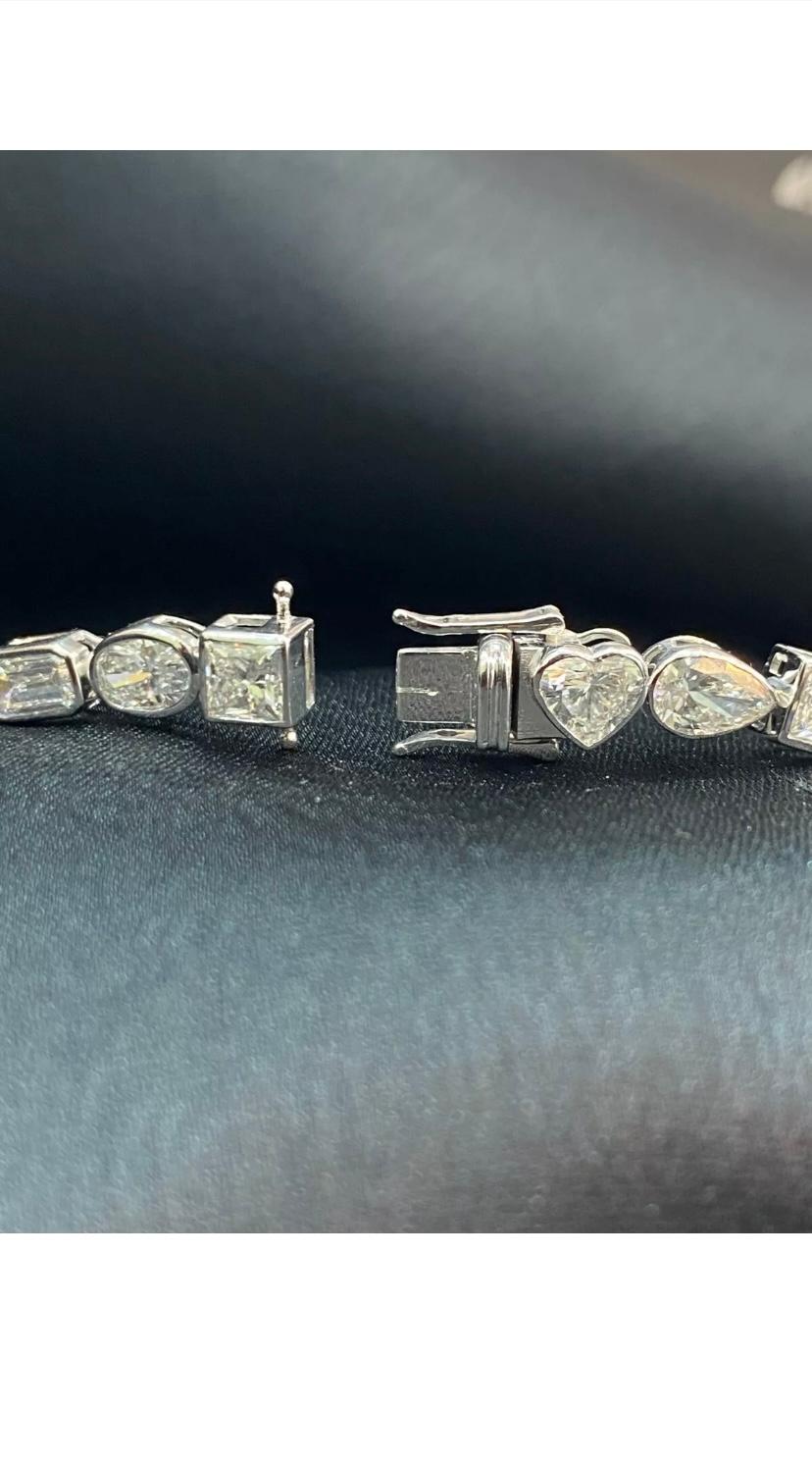Bracciale da tennis con diamanti naturali certificati da 12,50 carati in vendita 9