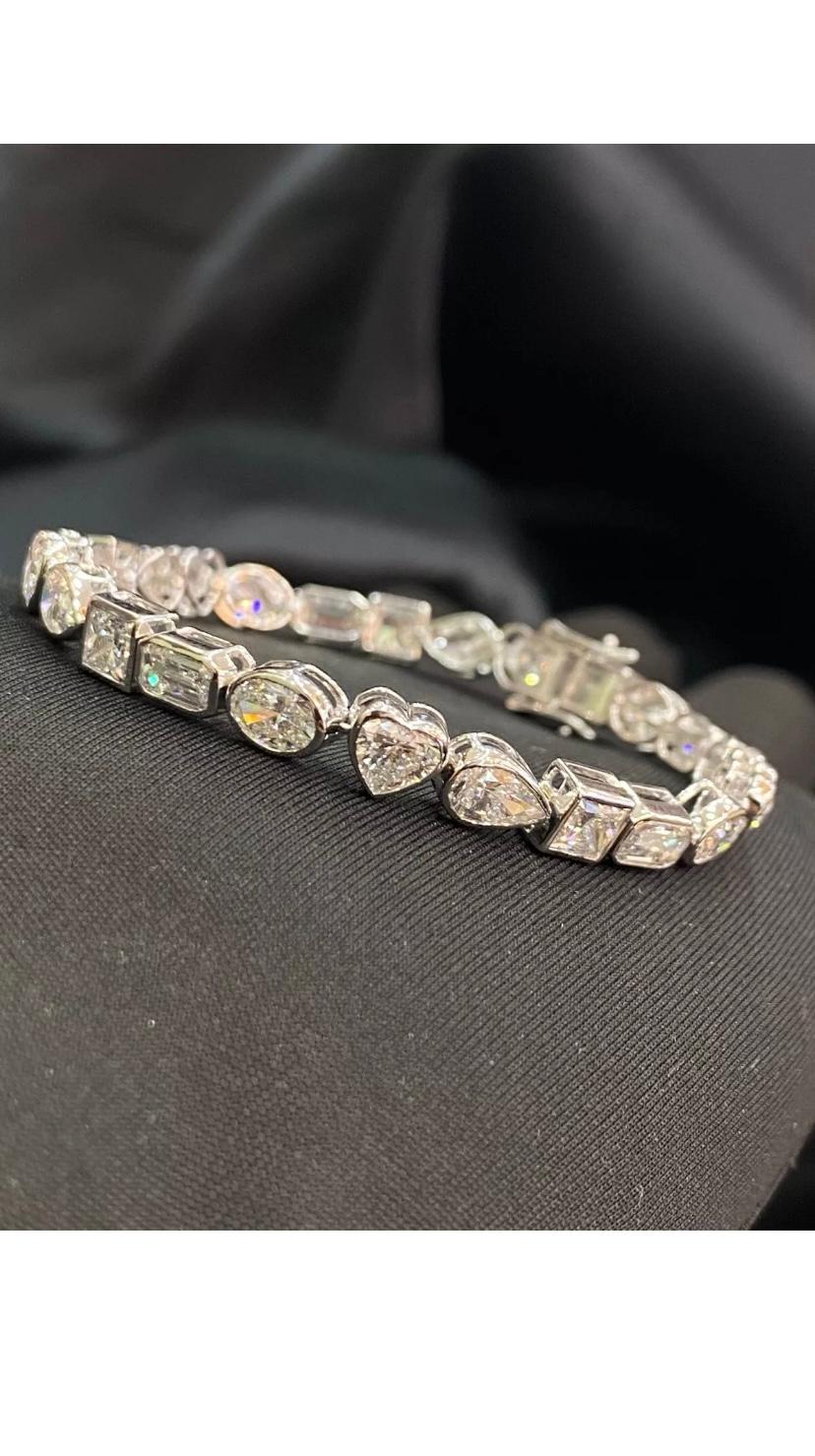 Bracciale da tennis con diamanti naturali certificati da 12,50 carati in vendita 10
