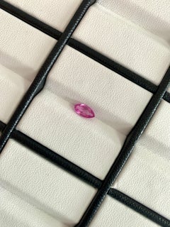 Certified 1.25ct Marquise Burma Pink Spinel, 5.08x9.79x3.25 mm