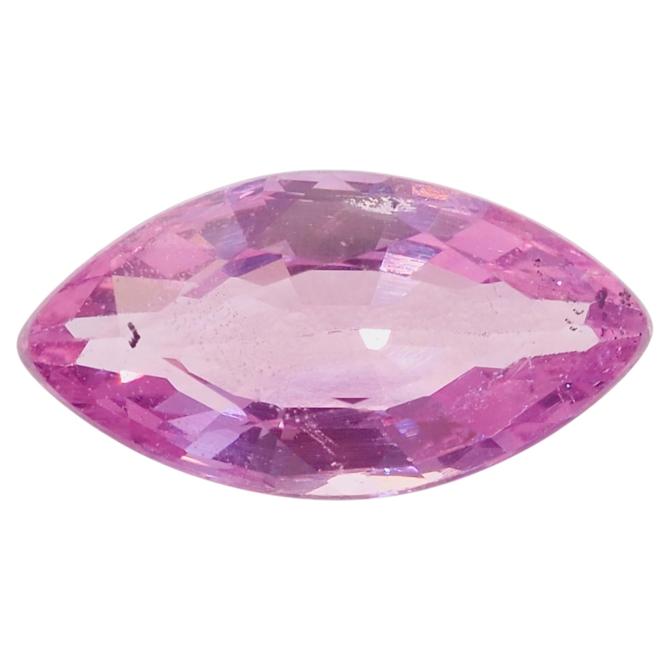 Zertifizierter 1,25-Karat-Marquise-Spinell aus Burma in Rosa, 5,08 × 9,79 × 3,25 mm