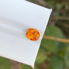 Pierre précieuse Clinohumite du Tadjikistan, certifiée 1,26 carat, en vrac, naturelle et rare