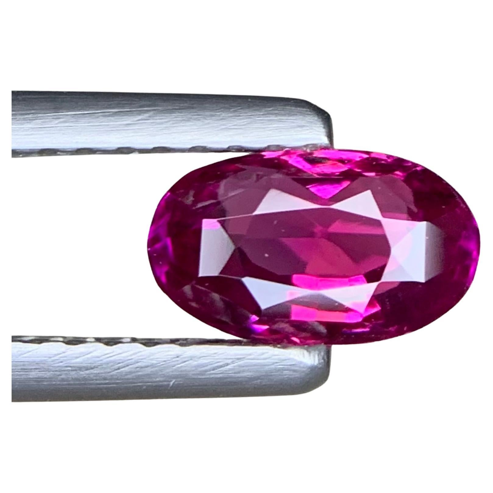 Certified 1.26 Carat Natural Loose Ruby Oval Shape Gemstone (pierre précieuse de forme ovale)