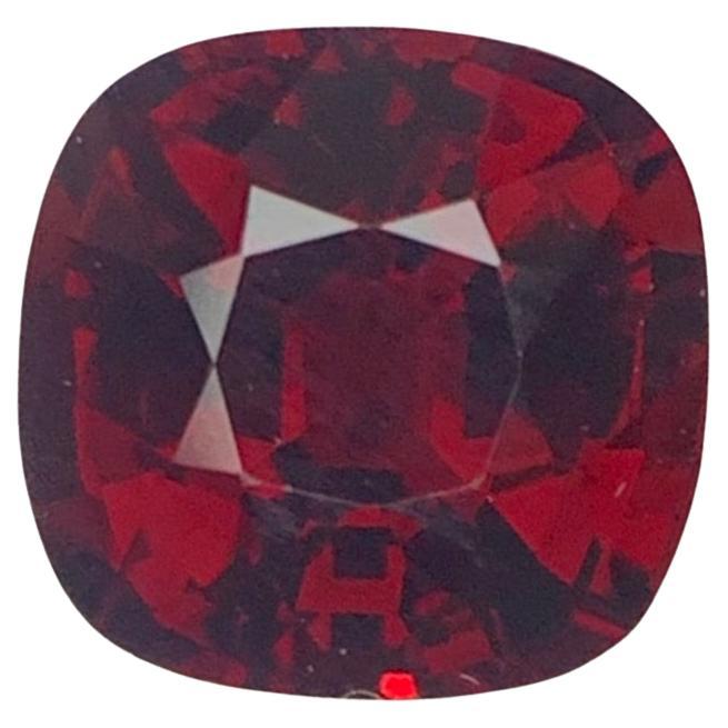 Certified 1.28 Carat Natural Loose Red Spinel Cushion Cut Gemstone