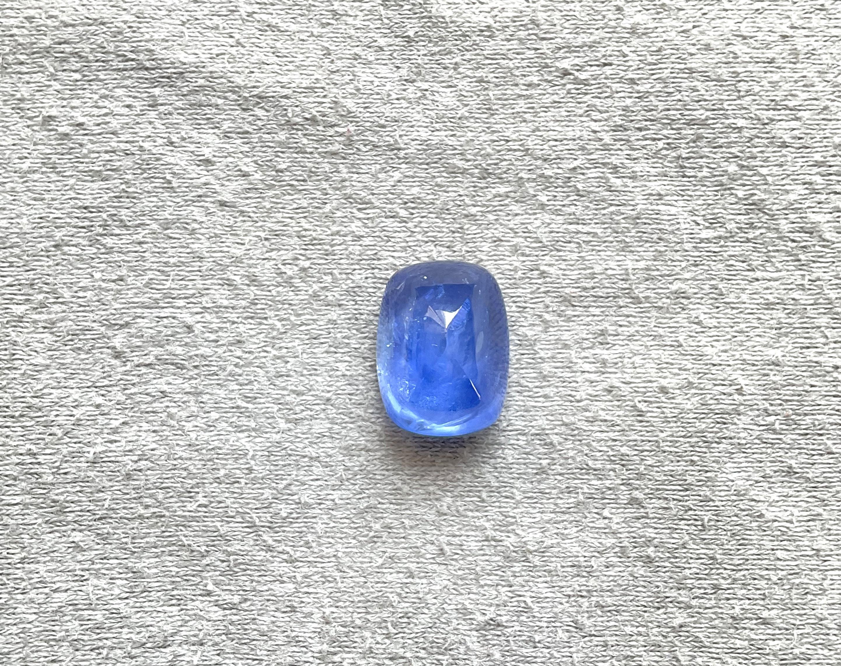 Certified 12.84 carats Blue Sapphire Sri Lanka Sugarloaf Cabochon Natural gem For Sale 1