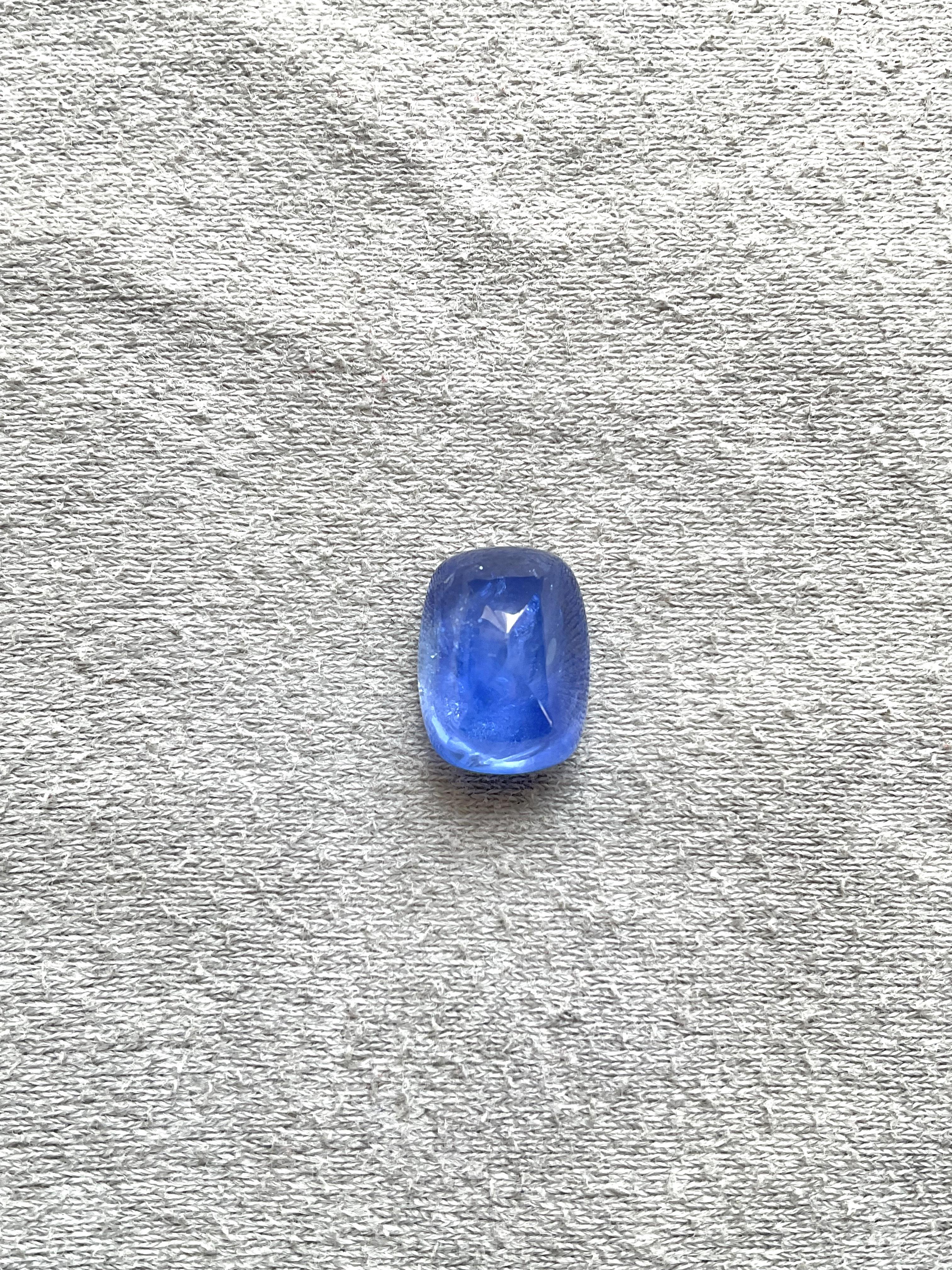 Certified 12.84 carats Blue Sapphire Sri Lanka Sugarloaf Cabochon Natural gem For Sale 2