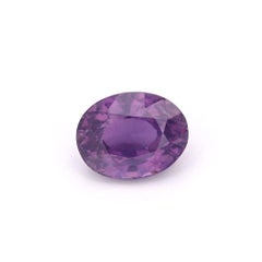 Certified 1.35 carat Purple Sapphire Oval Shape Ceylon Origin Ring Stone