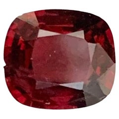 Certified 1.36 Carat Natural Loose Red Spinel Cushion Cut Gemstone From Tanzania