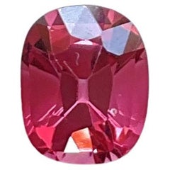 Certified 1.36 Carats deep pink Burmese spinel cushion natural gemstone spinels
