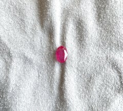 Certified 1.36 Carats Mozambique Ruby Oval Faceted Cut stone No Heat Natural Gem