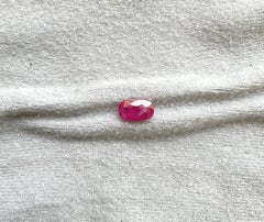 Certified 1.40 Carats Mozambique Ruby Oval Faceted Cut stone No Heat Natural Gem