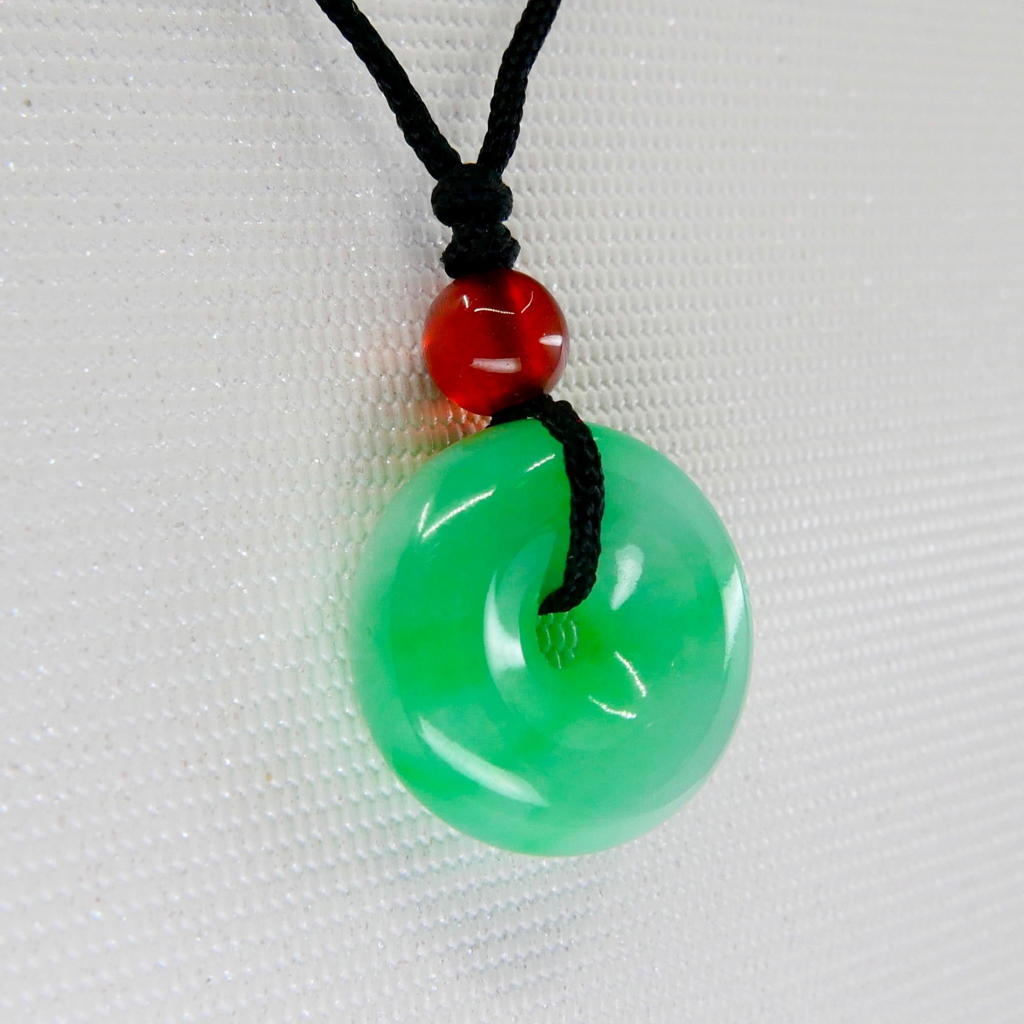 jade donut pendant