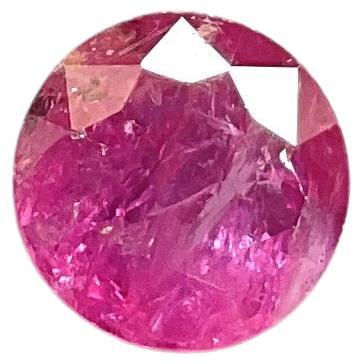 Certified 1.44 Carats Mozambique Ruby Round Faceted Cutstone No Heat Natural Gem