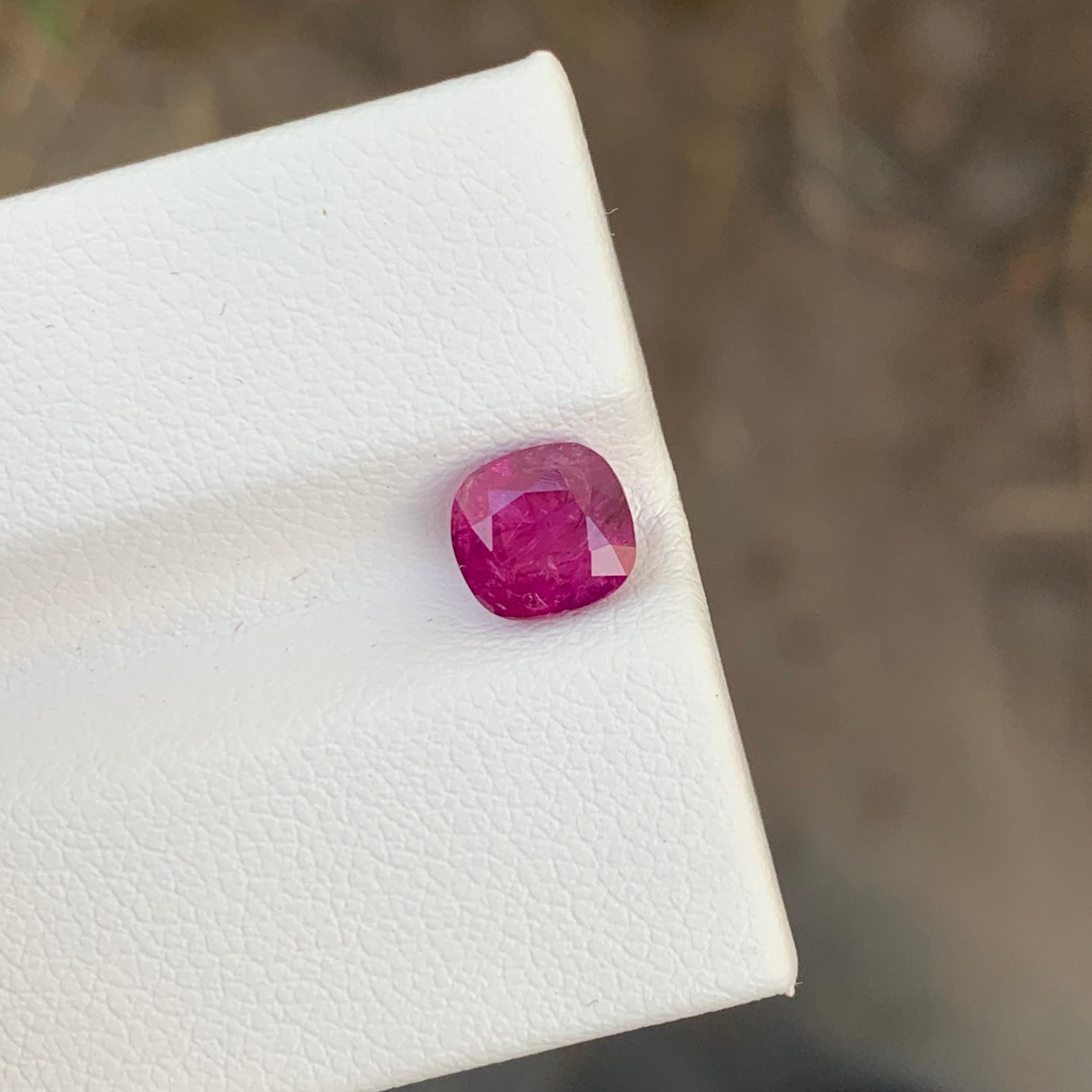 Certified 1.46 Carats Natural Pink Loose Ruby Ring Gem From Afghanistan Mine For Sale 1