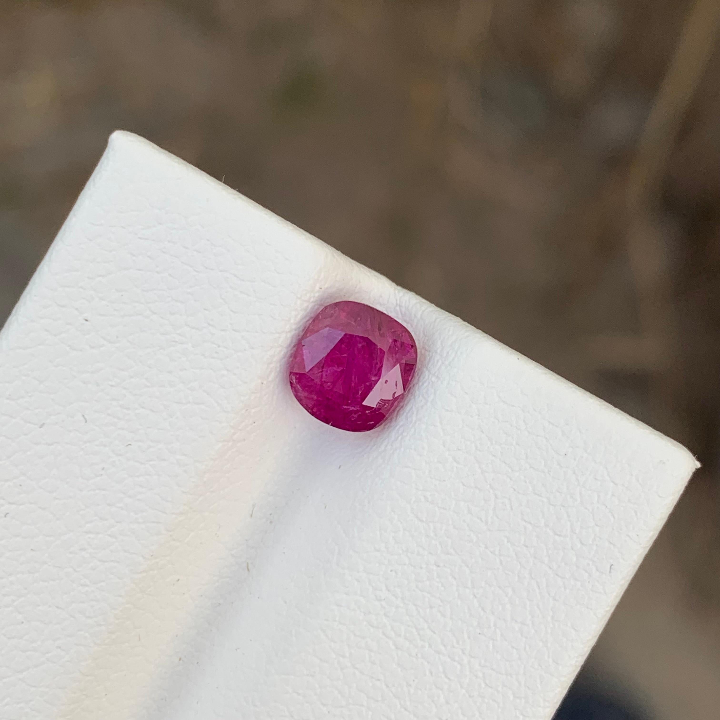 Certified 1.46 Carats Natural Pink Loose Ruby Ring Gem From Afghanistan Mine For Sale 8