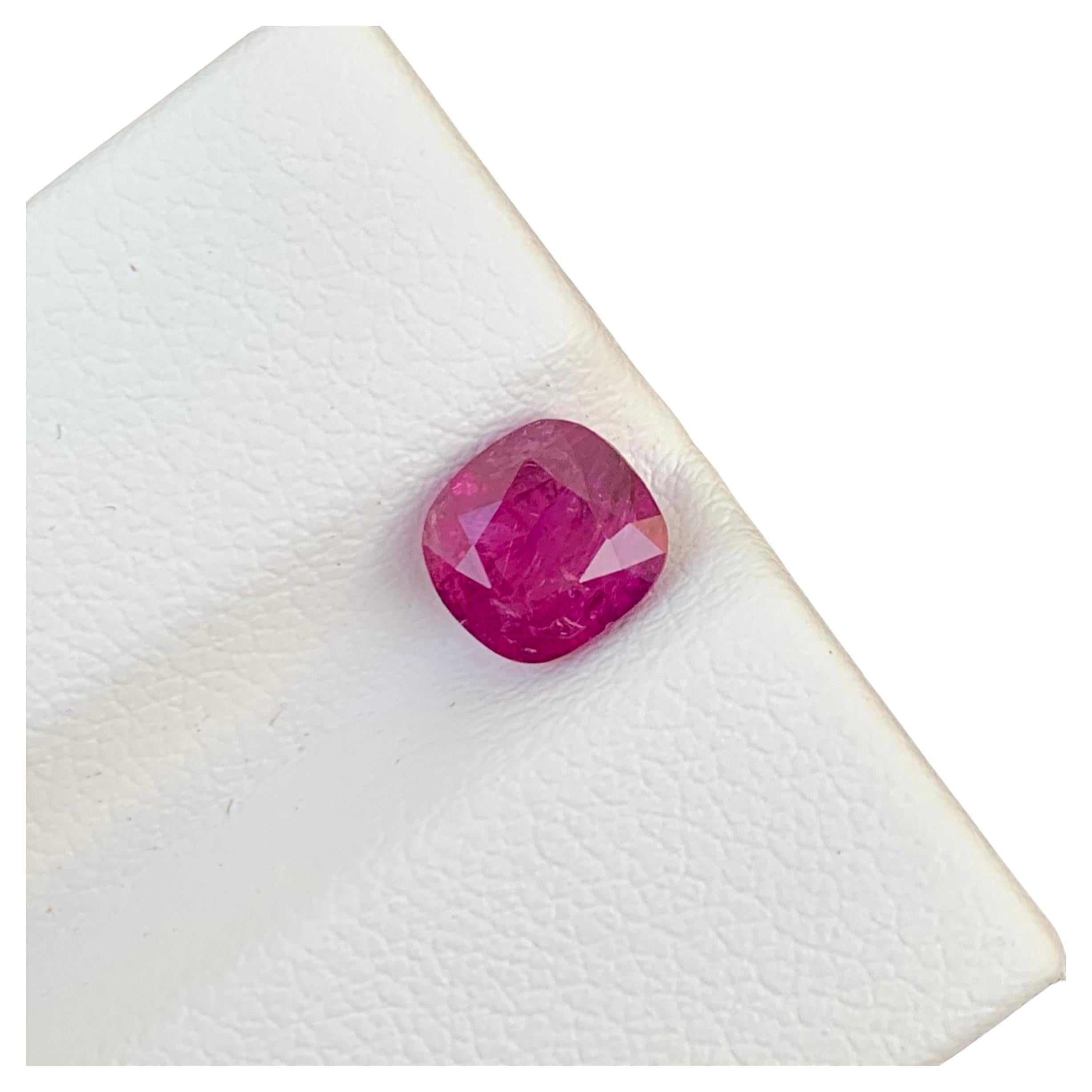 Certified 1.46 Carats Natural Pink Loose Ruby Ring Gem From Afghanistan Mine For Sale