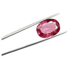 Certified 14.92 Cts vivid pink spinel cutstone natural gem quality spinel