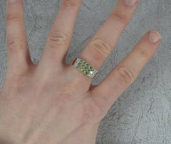 Certified 14ct Gold Natural Alexandrite and Diamond Cluster Ring