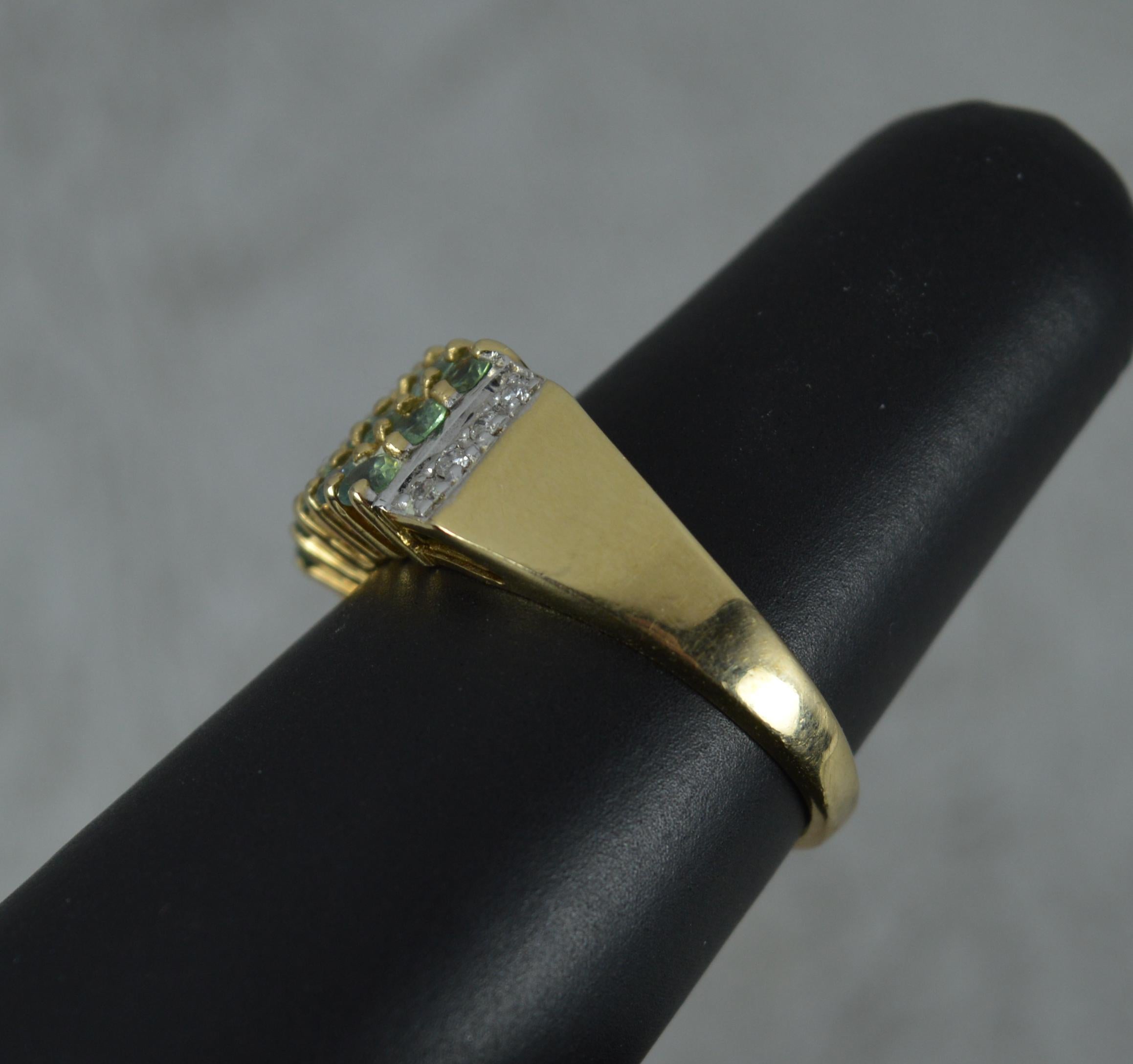 Certified 14ct Gold Natural Alexandrite and Diamond Cluster Ring 1