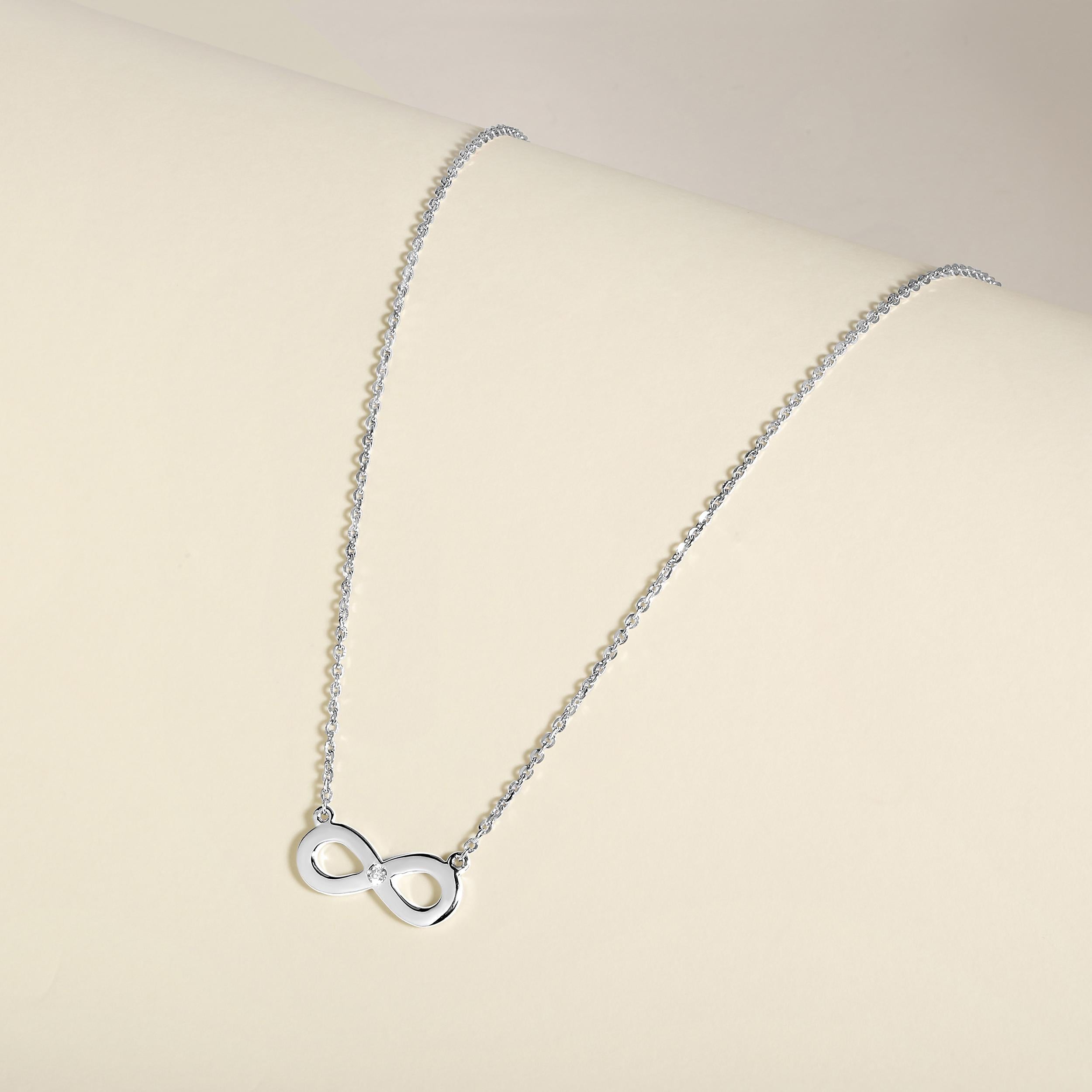 solid gold infinity necklace