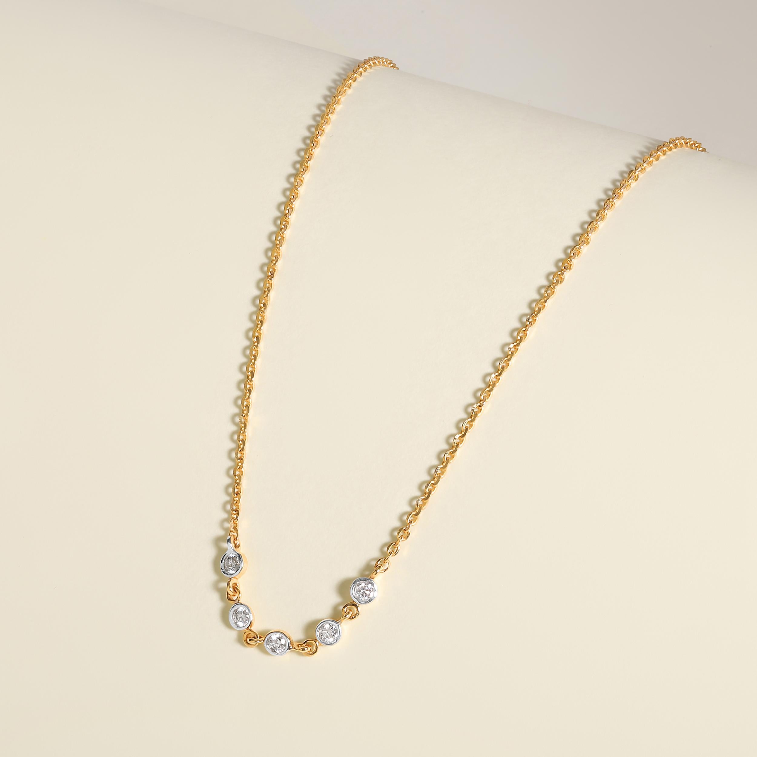 small single diamond necklace