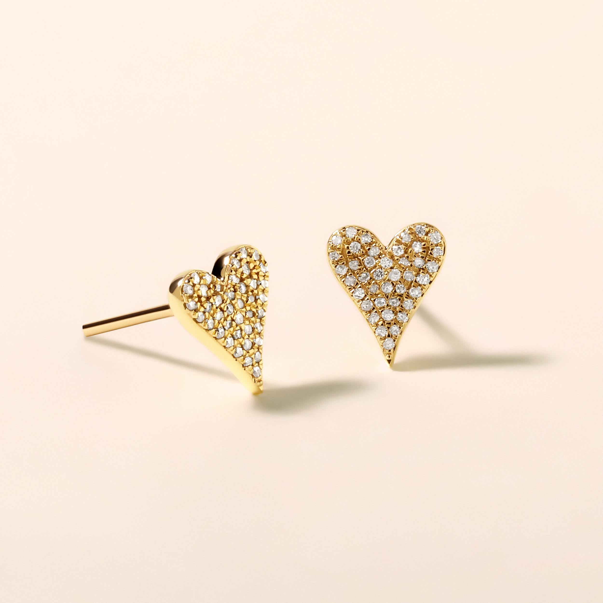 Crafted in 1.55 grams of 14K Yellow Gold, the earrings contains 80 stones of Round Diamonds with a total of 0.15 carat in F-G color and I1-I2 clarity.

This jewelry piece will be expertly crafted by our skilled artisans upon order. Allow us a