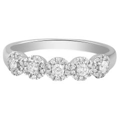 Used Certified 14K Gold 0.34ct Natural Diamond F-I1 Designer Wedding Band Ring