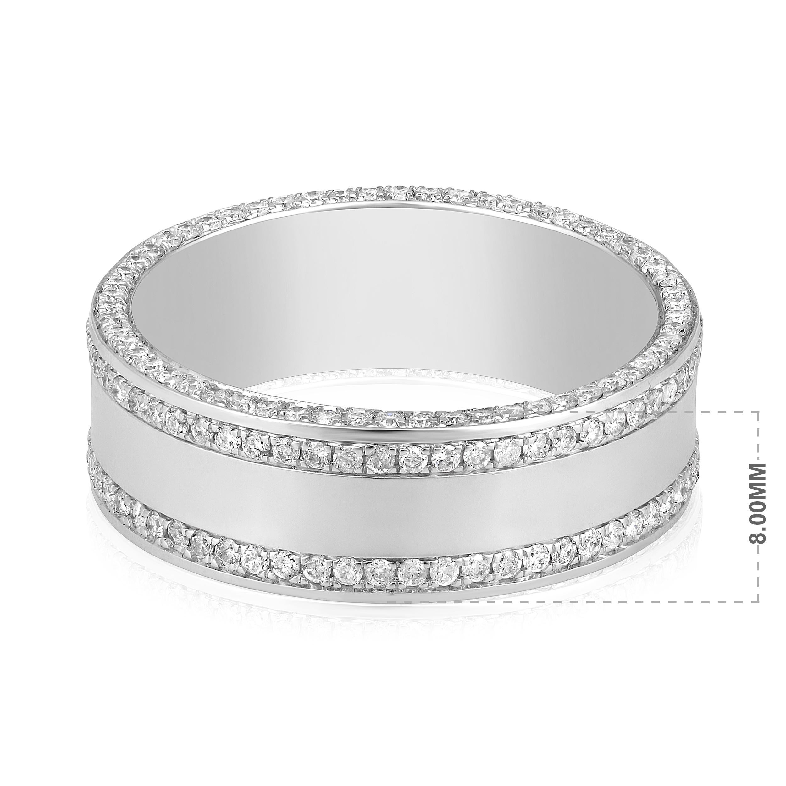 Zertifizierter 14K Gold 1,44 Karat natürlicher Diamant G-I1 Designer Outline Ehering Rin (Brillantschliff) im Angebot