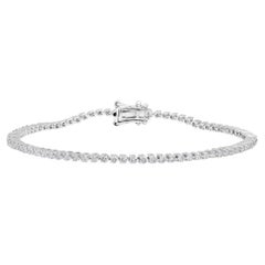 Bracelet de mariage en or 14K certifié avec 1,8 carats de diamant naturel 2 mm à 3 branches