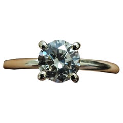 Certified 14k Yellow Gold 1.0ct. Gray Diamond Solitaire Ring