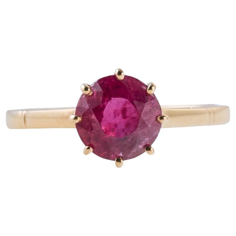 Certified 1.50 Carat Ruby Fred Leighton Gold Ring For Sale