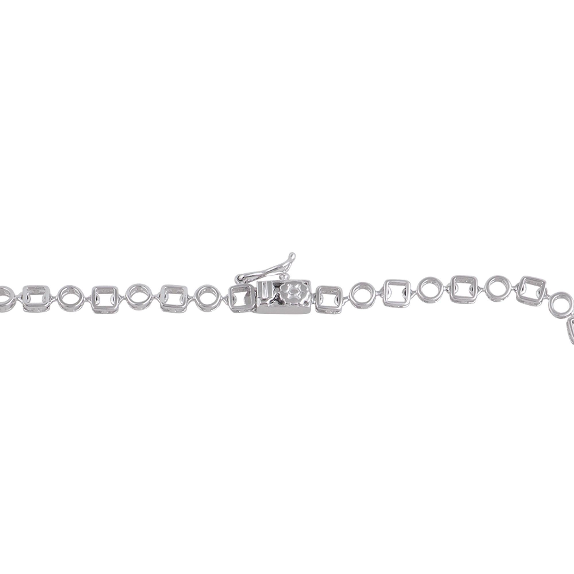 Taglio baguette Collana girocollo con diamanti baguette certificati da 15,20 carati in oro bianco 18 carati in vendita