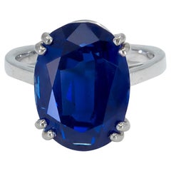 Spectra Fine Jewelry Certified 15.29 Carat Unheated Sapphire Cocktail Ring