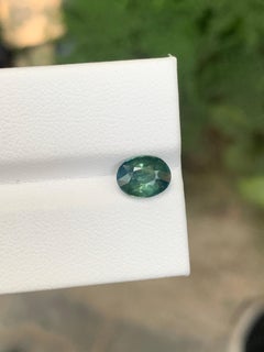 Certified 1.54 Carat Natural Loose Teal Sapphire Oval Shape Gem From Madagascar