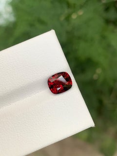 Certified 1.57 Carat Natural Loose Red Spinel Cushion Cut Gemstone From Tanzania
