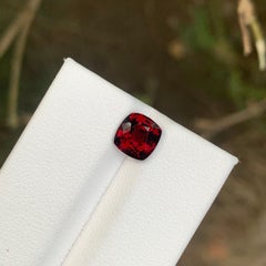 Certified 1.60 Carat Natural Loose Red Spinel Cushion Cut Gemstone From Tanzania
