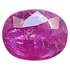Certified 1.61 Carats Mozambique Ruby Oval Faceted Cut stone No Heat Natural Gem
