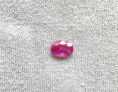 Certified 1.63 Carats Mozambique Ruby Oval Faceted Cut stone No Heat Natural Gem