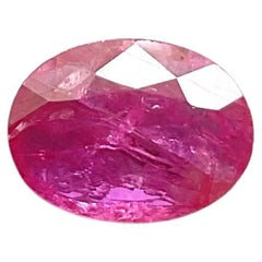 Certified 1.63 Carats Mozambique Ruby Oval Faceted Cut stone No Heat Natural Gem