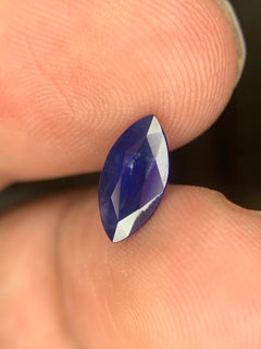 Certified 1.64 Carat Natural Loose Blue Sapphire Marquise Cut Gemstone (pierre précieuse de 1,64 carat)