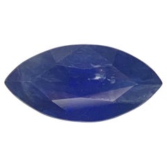 Certified 1.64 Carat Natural Loose Blue Sapphire Marquise Cut Gemstone