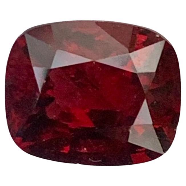 Gema de espinela roja suelta natural certificada de 1,65 quilates para joyería en venta