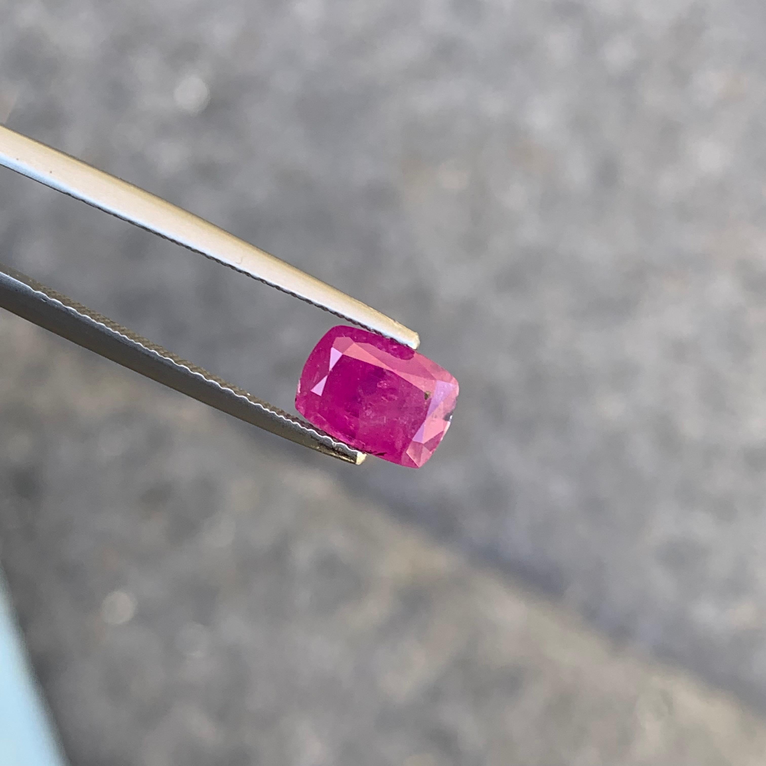Certified 1.65 Carat Natural Loose Ruby Corundum From Afghan Mine Ring Gemstone For Sale 1