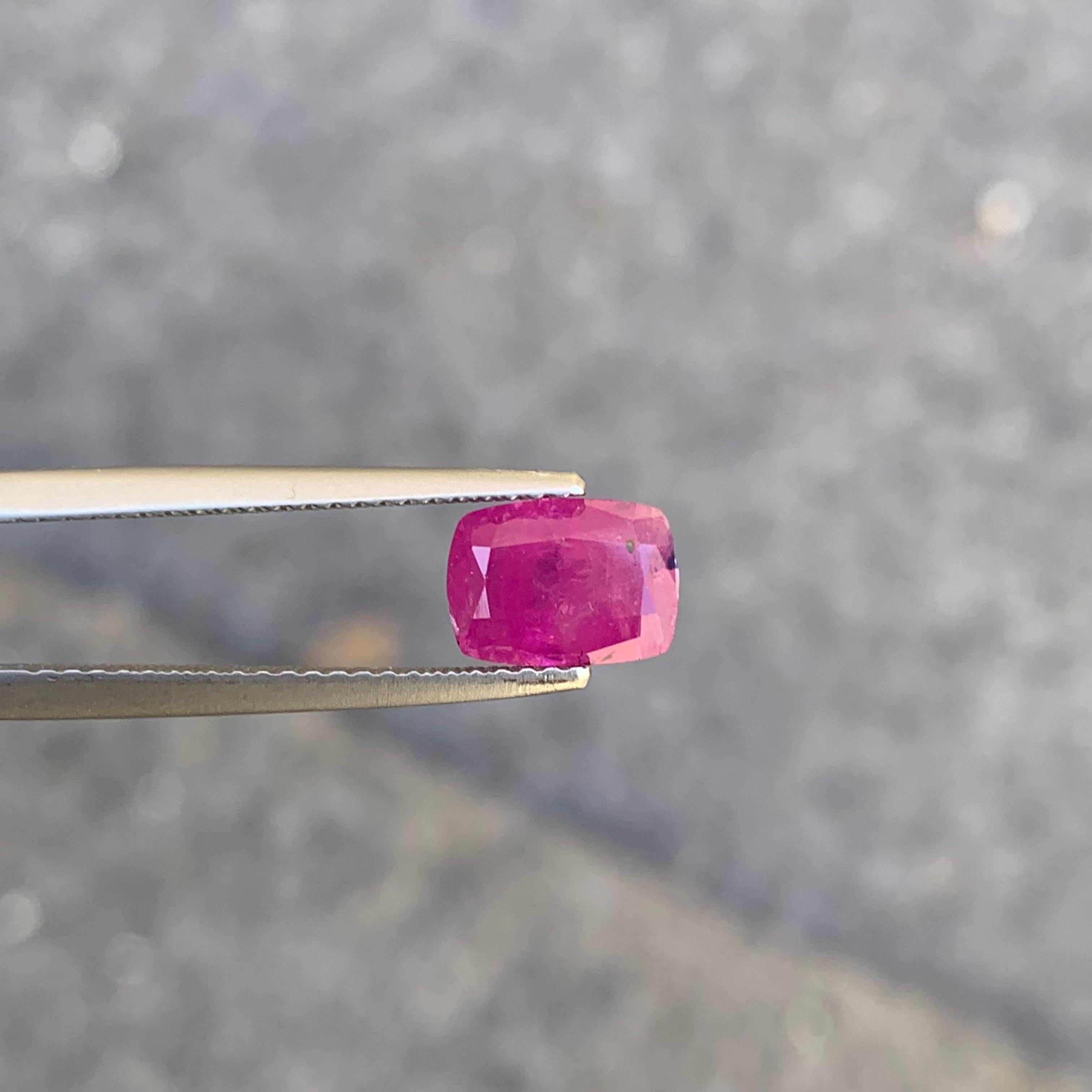 Certified 1.65 Carat Natural Loose Ruby Corundum From Afghan Mine Ring Gemstone For Sale 2