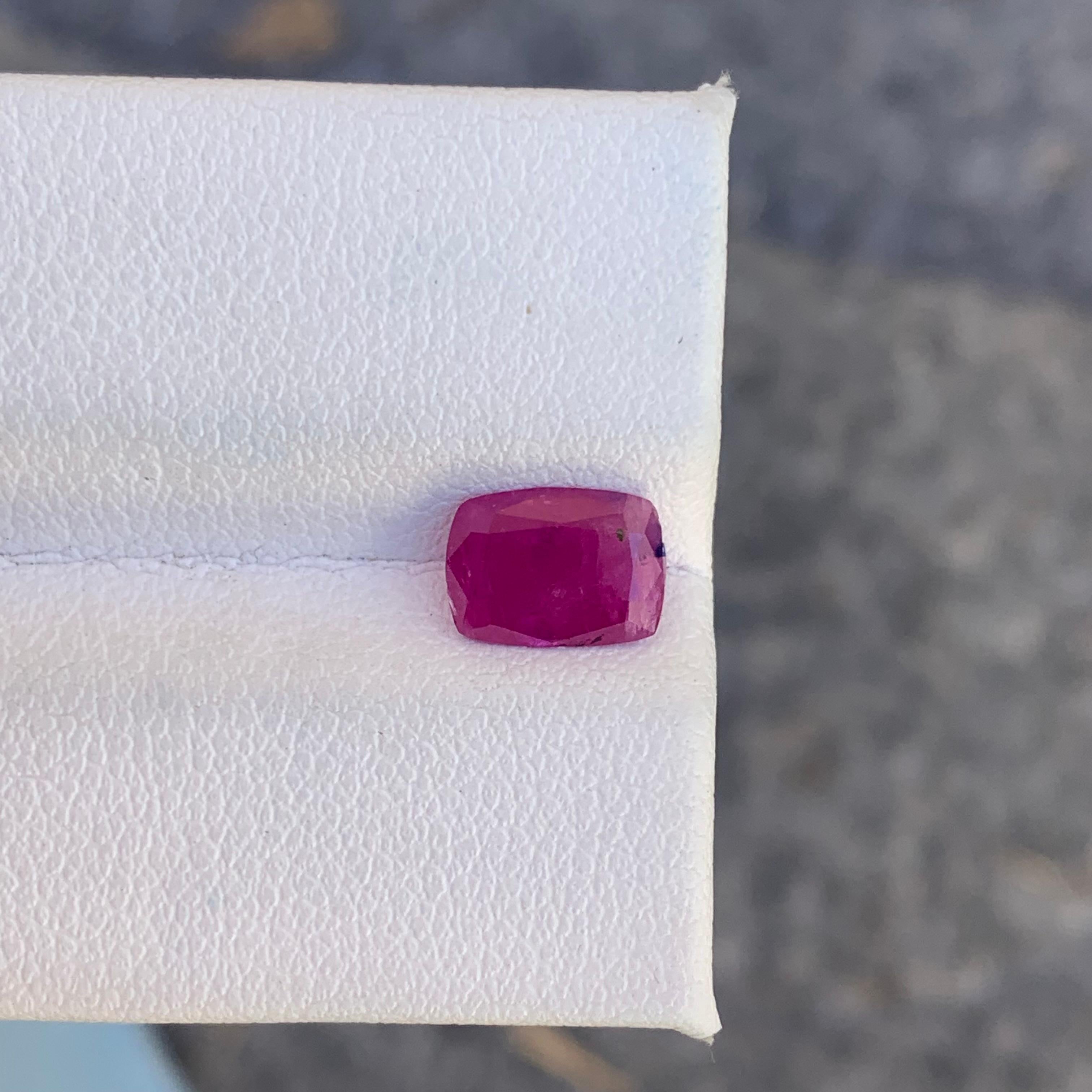 Certified 1.65 Carat Natural Loose Ruby Corundum From Afghan Mine Ring Gemstone For Sale 3